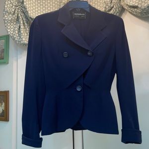 Vintage Blue Bias Cut Blazer